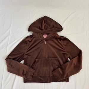 Juicy Couture Chocolate Brown Velour Hoodie and pants